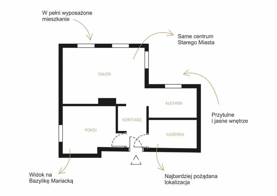Urokliwy Apartament Gdansk Lejlighed Eksteriør billede